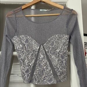 For Fairies! Lavender with silver lace accents. Corset design.